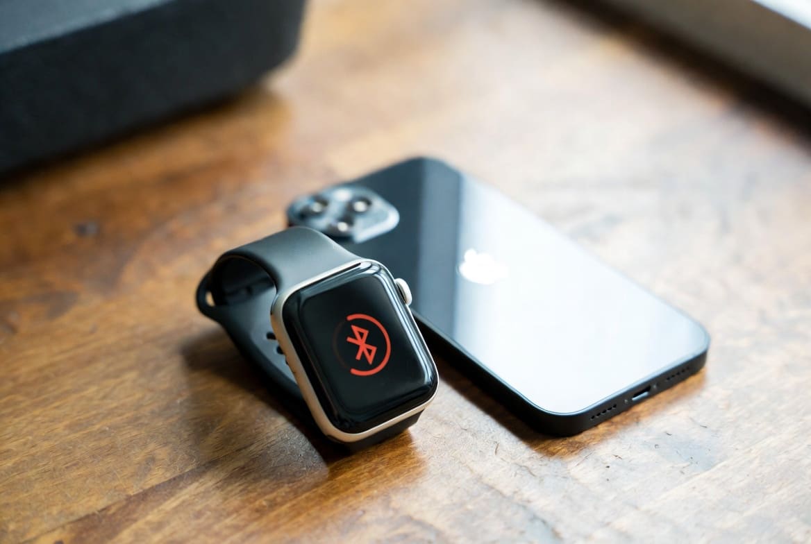 Apple Watch и iPhone на столе